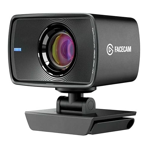  Elgato Facecam - 1080p60 True Full HD Webcam for Live Streaming, Gaming, Video Calls, Sony Sensor, Advanced Light Correction, DSLR Style Control, works with OBS, Zoom, Teams, and more, for PC/Mac