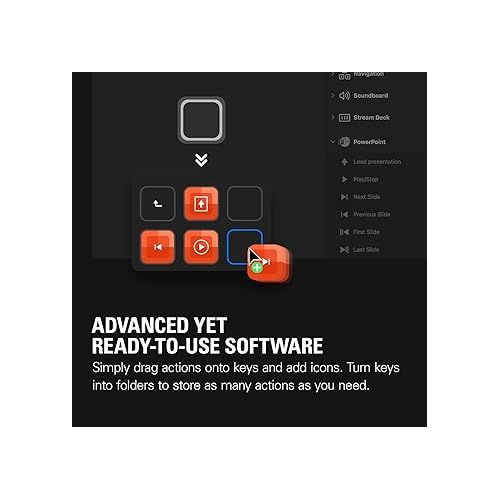  Elgato Stream Deck Mini - Control Zoom, Teams, PowerPoint, MS Office and More, Boost Productivity with Seamless Integration for Daily Apps, Set Up Shortcuts Easily, Compatible with Mac and PC