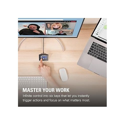  Elgato Stream Deck Mini - Control Zoom, Teams, PowerPoint, MS Office and More, Boost Productivity with Seamless Integration for Daily Apps, Set Up Shortcuts Easily, Compatible with Mac and PC