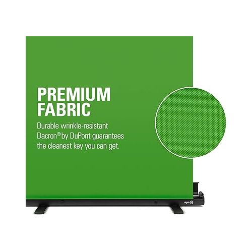  Elgato Green Screen - Collapsible Chroma Key Backdrop, Wrinkle-Resistant Fabric and Ultra-Quick Setup for background removal for Streaming, Video Conferencing, on Instagram, TikTok, Zoom, Teams, OBS