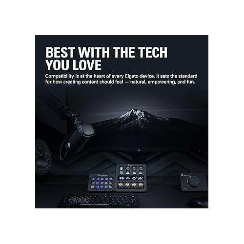  Elgato XLR Microphone Complete Bundle - Dynamic Mic, Boom Arm, XLR Cable, USB Interface, Free Mixer Software for Streaming, Podcasts, Vocal Recording, Starter-Friendly Audio Kit, PC/Mac