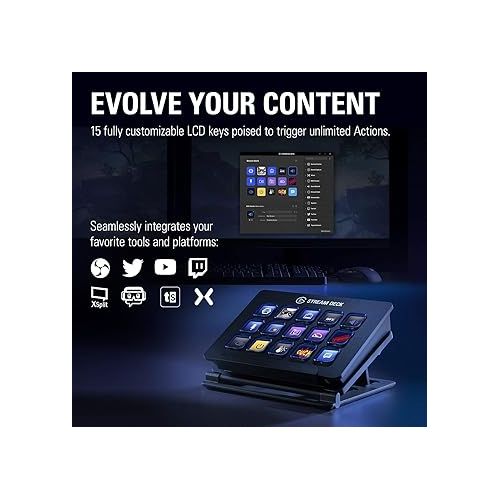  Elgato Stream Deck - Live Content Creation Controller & Wave:3 White - Premium Studio Quality USB Condenser Microphone for Streaming, Podcast