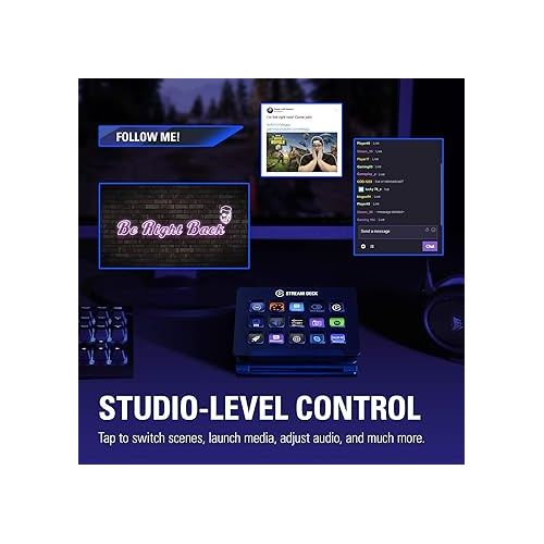  Elgato Stream Deck - Live Content Creation Controller & Wave:3 White - Premium Studio Quality USB Condenser Microphone for Streaming, Podcast