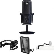 Elgato Pro Audio Set - Premium USB Condenser Microphone with Shock Mount, Pop Filter and Low Profile Mic Arm, for Streaming, Podcast, Gaming and Home Office, Free Mixer Software, for Mac, PC