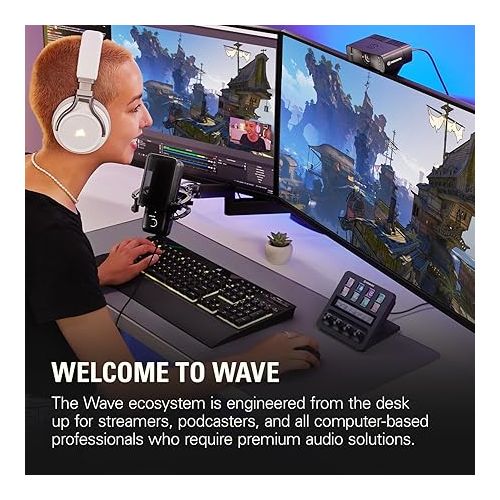  Elgato Pro Audio Set - Premium USB Condenser Microphone with Shock Mount, Pop Filter and Low Profile Mic Arm, for Streaming, Podcast, Gaming and Home Office, Free Mixer Software, for Mac, PC