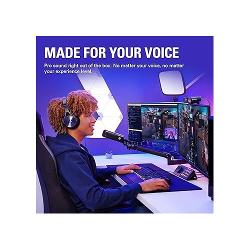  Elgato Wave DX Dynamic Microphone Bundle, XLR, USB, Free Mixer Software, Starter-Friendly Audio Kit, PC/Mac