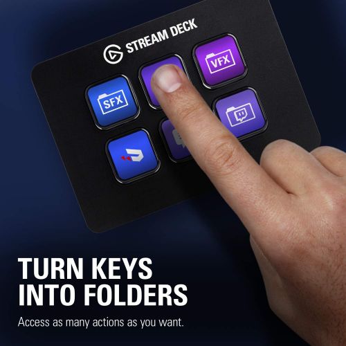  Elgato Stream Deck Mini - Live Content Creation Controller with 6 customizable LCD keys, for Windows 10 and macOS 10.11 or later