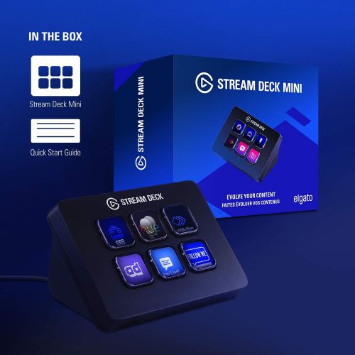  Elgato Stream Deck Mini - Live Content Creation Controller with 6 customizable LCD keys, for Windows 10 and macOS 10.11 or later