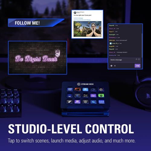  Elgato Stream Deck???Custom A 15?Pack of LCD Key with Live Content Create Controller (Authorized Distributor, 1?Year Manufacturer Warranty)