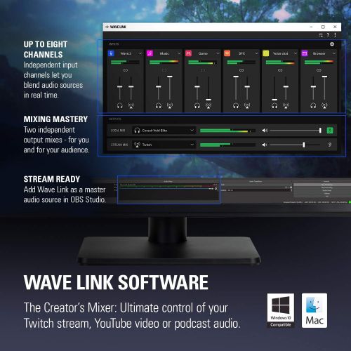  [무료배송] 방송용 콘덴서 마이크 엘가토 웨이브3 Elgato Elgato Wave: 3  USB Condenser Microphone and Digital Mixer for Streaming, Recording, Podcasting - Clipguard, Capacitive Mute, Plug & Play for PC / Mac