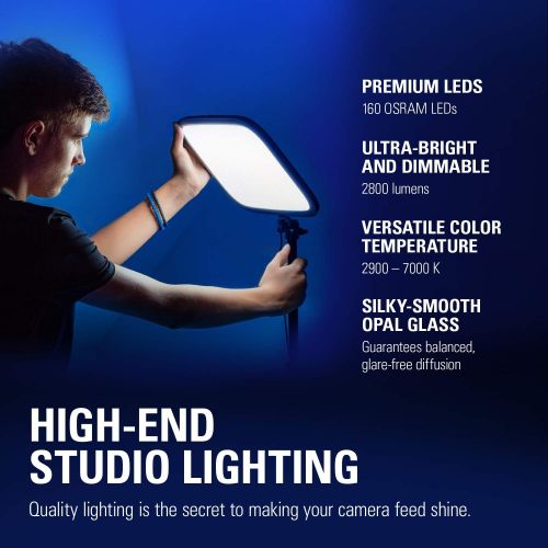  [아마존베스트]Elgato Key Light, Professional Studio LED Panel with 2800 Lumens, Colour Adjustable, App-Enabled & Cam Link 4K, Live Streaming and Recording with DSLR, Action Cam or Camcorder in 1