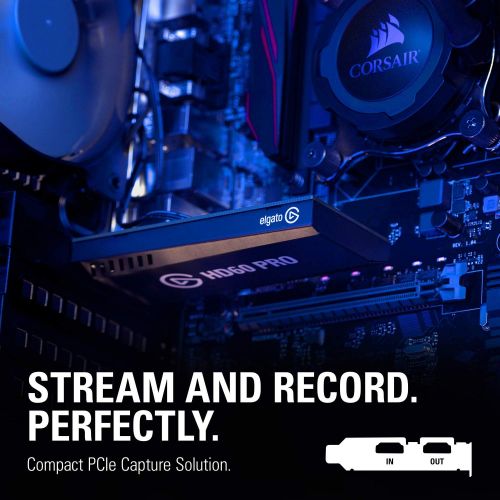 커세어 Corsair Elgato Game Capture HD60 Pro - Stream and Record in 1080p60, Superior Low Latency Technology, H.264 Hardware encoding, PCIe