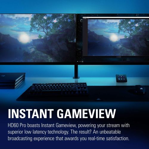 커세어 Corsair Elgato Game Capture HD60 Pro - Stream and Record in 1080p60, Superior Low Latency Technology, H.264 Hardware encoding, PCIe