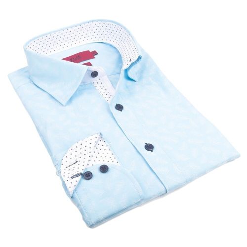  Elie Balleh Milano Italy Boys 2016 BlueRedGreen Cotton and Polyester Slim Fit Shirt by Elie Balleh