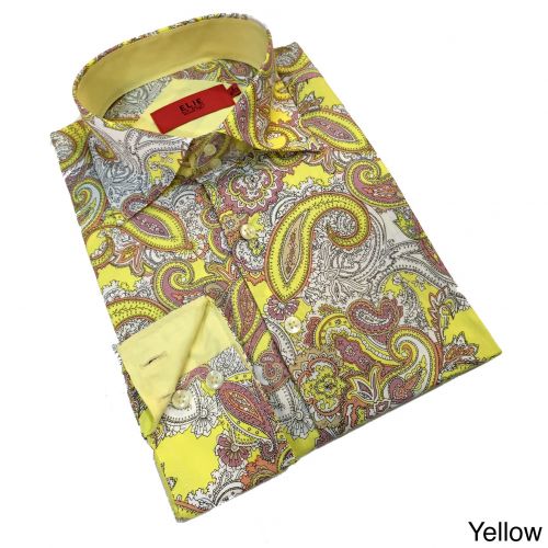  Elie Balleh Boys Milano Italy 2015 Paisley Slim Fit Shirt by Elie Balleh