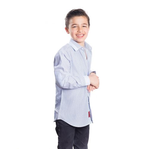  Elie Balleh Milano Italy Boys Rayon Plaid Dot Slim-fit Shirt by Elie Balleh