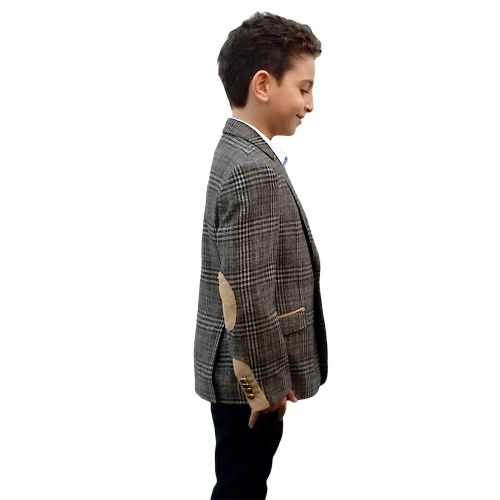  Elie Balleh Boys Milano Italy 2015 Style Brown and Blue Check Jacket Blazer by Elie Balleh