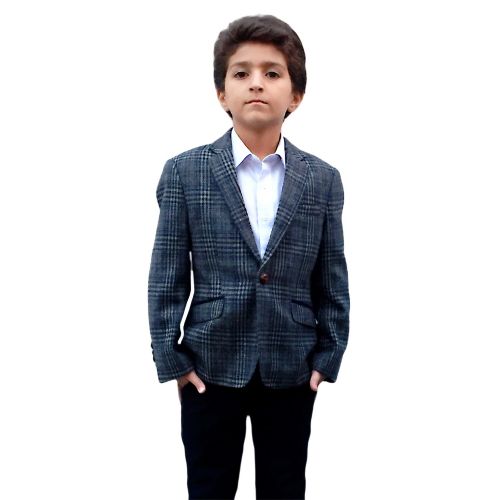  Elie Balleh Boys Milano Italy 2015 Style Brown and Blue Check Jacket Blazer by Elie Balleh