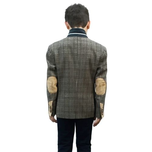  Elie Balleh Boys Milano Italy 2015 Style Brown and Blue Check Jacket Blazer by Elie Balleh