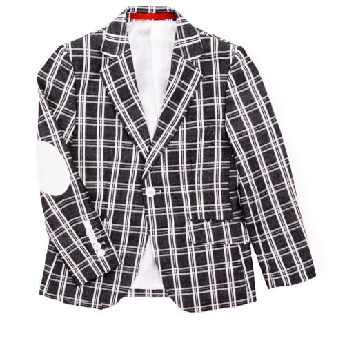  Elie Balleh Boys Plaid Blazer with Elbow Patches by Elie Balleh