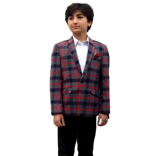  Elie Balleh Boys Milano Italy 2015 Style Red Check Jacket Blazer by Elie Balleh