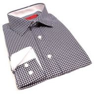 Elie Balleh Milano Italy Boys Houndstooth Slim Fit Shirt by Elie Balleh