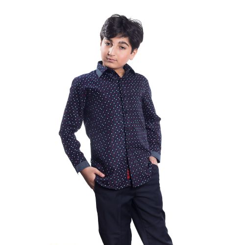  Elie Balleh Boys Milano Italy Multicolored Polka Dot Slim-fit Shirt by Elie Balleh