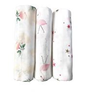 Elifant baby Cotton Muslin Swaddle Blankets, Set of 3, My Little Angel, Perfect Baby Shower Baby Registry Gift