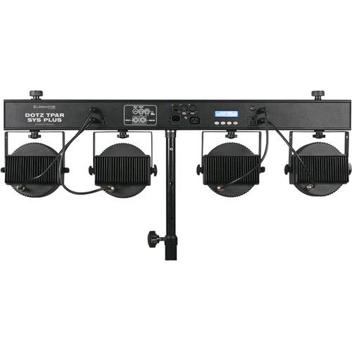  Eliminator Lighting Dotz TPar Sys Plus Portable Stage Lighting Wash System with Remote, Stand, and Cases