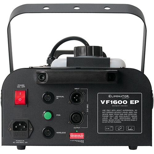  Eliminator Lighting VF1600 EP 1500W Mobile DMX Fog Machine with Remote