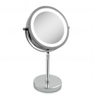Elimko Magnifying Mirror, Tabletop Magnify 10x 7-Inch LED Makeup Mirror Double-Sided, Lighted 1x or 10x...