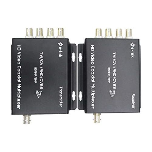  [아마존베스트]E-link 4Ch CCTV Video Multiplexer Over 1 Coaxial Cable for Standard Analog Cameras (HD-4ch-Multiplexer)