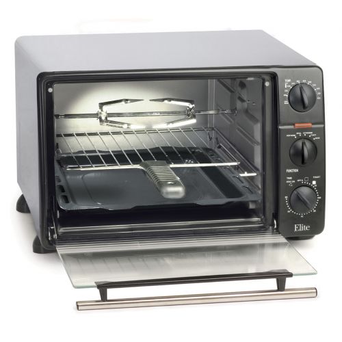  Elite Cuisine 23-Liter Toaster Oven with Rotisserie