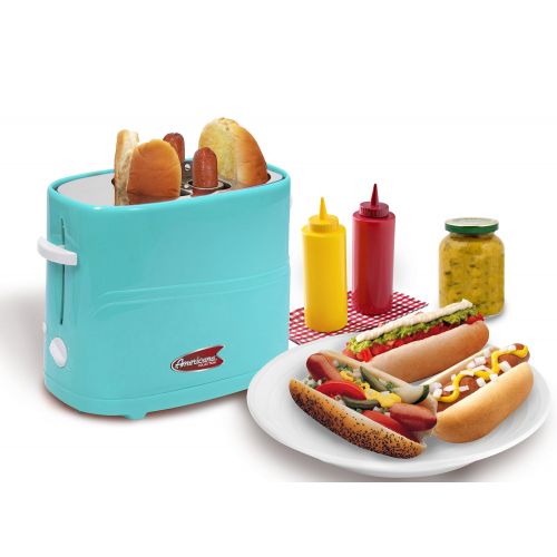  Elite Cuisine ECT-542BL Americana 2-Slice Hot Dog & Bun Toaster - Blue