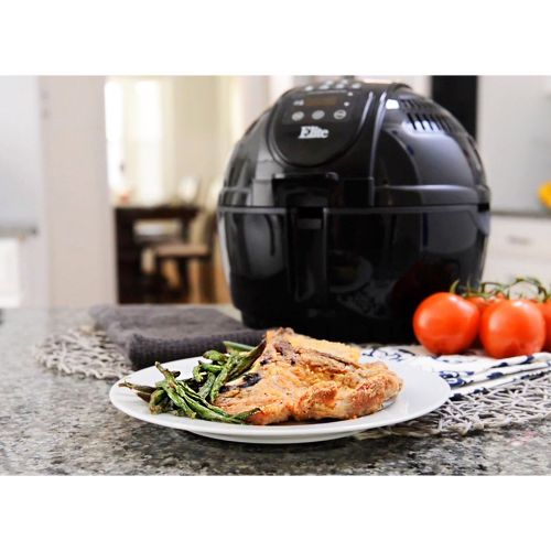  Elite Cuisine Maxi-Matic Elite EAF-1506D 3.5 Quart 1400 Watt Digital Electric Air Fryer, Black