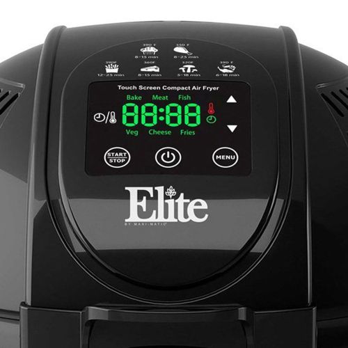  Elite Cuisine Maxi-Matic Elite EAF-1506D 3.5 Quart 1400 Watt Digital Electric Air Fryer, Black