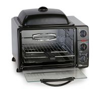 Elite Cuisine ERO-2008S Countertop XL Toaster Oven with Rotisserie, Bake, Grill, Broil, Roast, Toast, and Keep Warm, 60-min Timer with Stay-On, Auto-Off, 23L Capacity fits a 12” Pi