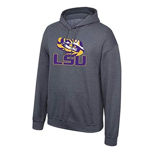  Elite Fan Shop NCAA Mens Lsu Tigers Hoodie Sweatshirt Dark Heather Arch Lsu Tigers Dark Heather Small