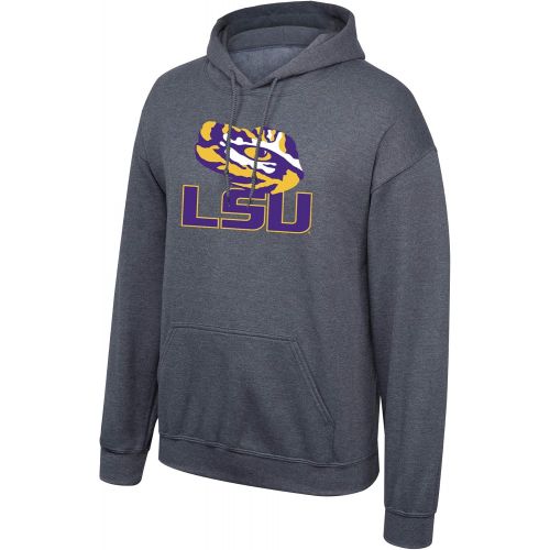  Elite Fan Shop NCAA Mens Lsu Tigers Hoodie Sweatshirt Dark Heather Arch Lsu Tigers Dark Heather Small