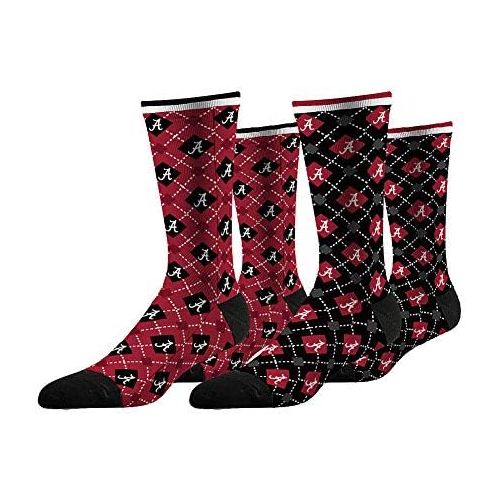  Elite Fan Shop NCAA Mens Argyle Sock 2-Pack (4 Total Socks)