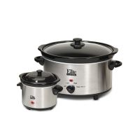 Elite Home Fashions Elite MST-500D 5-Quart Stainless Steel Slow Cooker with Mini Dipper