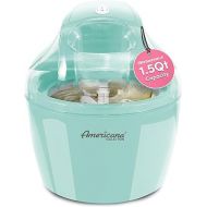 Americana EIM-1400M 1.5 Qt Freezer Bowl Automatic Easy Homemade Electric Ice Cream Maker, Ingredient Chute, On/Off Switch, No Salt Needed, Creamy Ice Cream, Gelato, Frozen Yogurt, Sorbet, Recipe Book