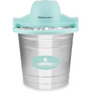 Elite Gourmet EIM-308L 4 Qt. Electric Motorized Maker Ice & Rock Salt, 4Qt. Freezing Canister, Creamy Ice Cream, Gelato, Frozen Yogurt, or Sorbet, Recipe Booklet, 4 Quart, Mint