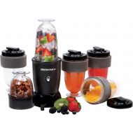 Elite Gourmet EPB-1800 Personal Electric Drink Blender, Smoothie, Shakes, Juice, Pulse Switch, 300 Watts (17PC, Black)