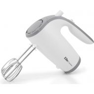 [아마존베스트]Elite Gourmet EHM-003X Ultra Power Electric 5-Speed Kitchen Hand Mixer with 2 Extra Wide Stainless Steel Smooth Creamy Whipped Mixtures Plus Convenient, Beater Storage, White