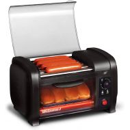 [아마존베스트]Elite Gourmet EHD-051B Hot Dog Toaster Oven, 30-Min Timer, Stainless Steel Heat Rollers Bake & Crumb Tray, World Series Baseball, 4 Bun Capacity, Black
