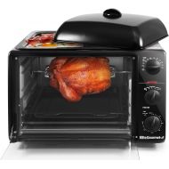 [아마존베스트]Elite Cuisine Elite Gourmet ETO Double French Door Countertop Convection Toaster Oven, Bake Broil Toast Rotisserie, 23L capacity fits a 12” pizza, 6-Slice, Black