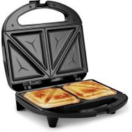 [아마존베스트]Elite Cuisine Maxi-Matic Sandwich Panini Maker Grilled Cheese Machine Tuna Melt Omelets Non-stick Surface, 2 Slice, Black