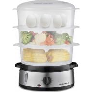 [아마존베스트]Elite Gourmet Maxi-Matic Electric Food Vegetable Steamer with BPA-Free 3 Tier Stackable, Nested Basket Trays, Auto Shut-off 60-min Timer, 800W, 9.5 Quart, Stainless Steel