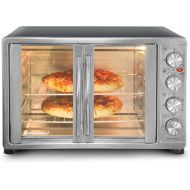 Elite Gourmet ETO-4510M Double French Door 4-Control Knobs Countertop Convection Toaster Oven, Bake Broil Toast Rotisserie Keep Warm 14 Pizza Includes 2 Racks, 18-Slice, 45L